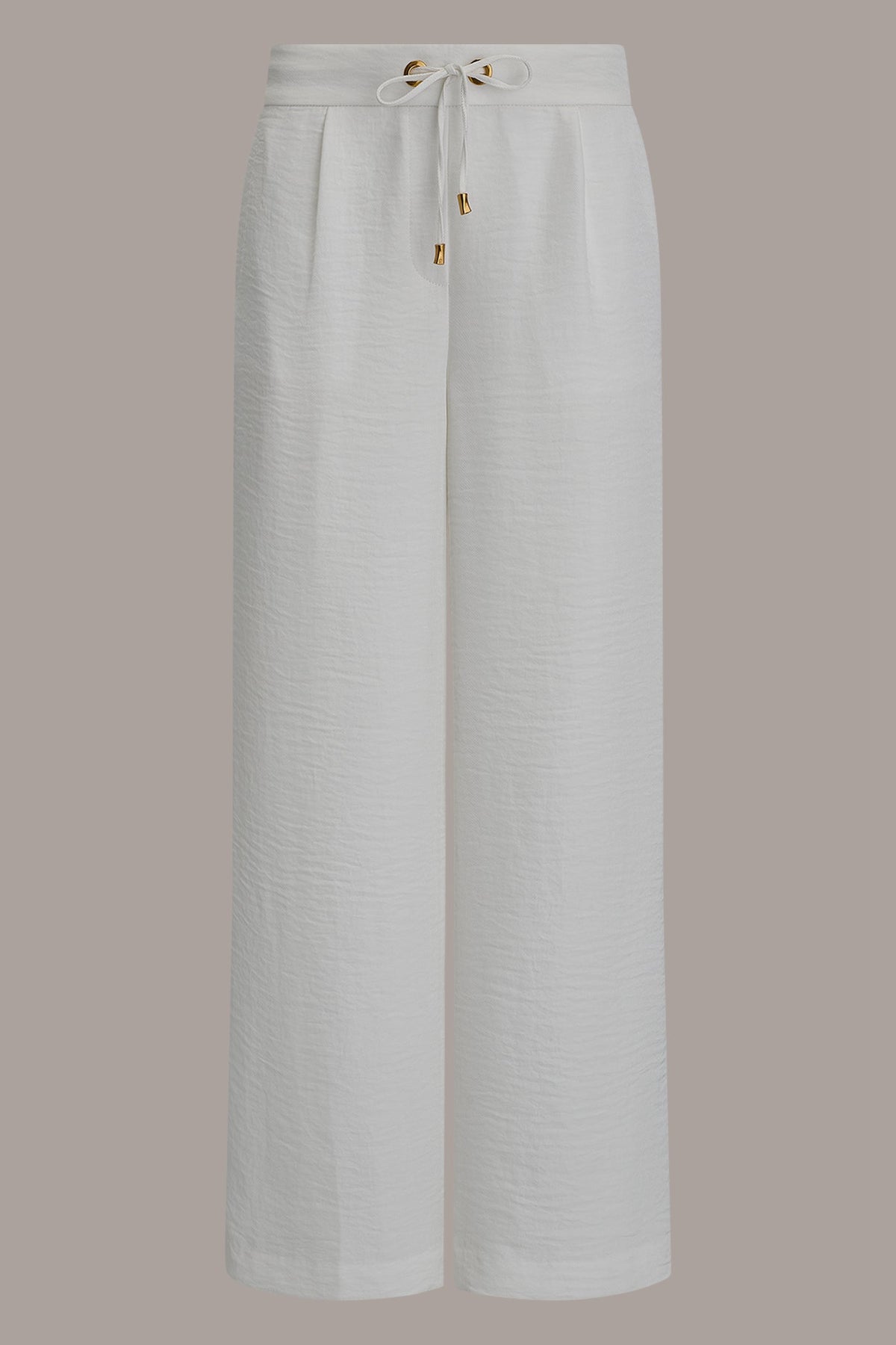 EXTRA HIGH-RISE WIDE-LEG PULL-ON PANT - Cream
