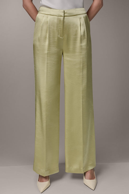 MID-RISE PLEATED WIDE-LEG PANT - Citrus