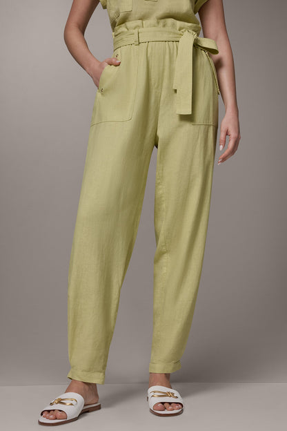 RELAXED PAPERBAG ANKLE PANT - Citrus