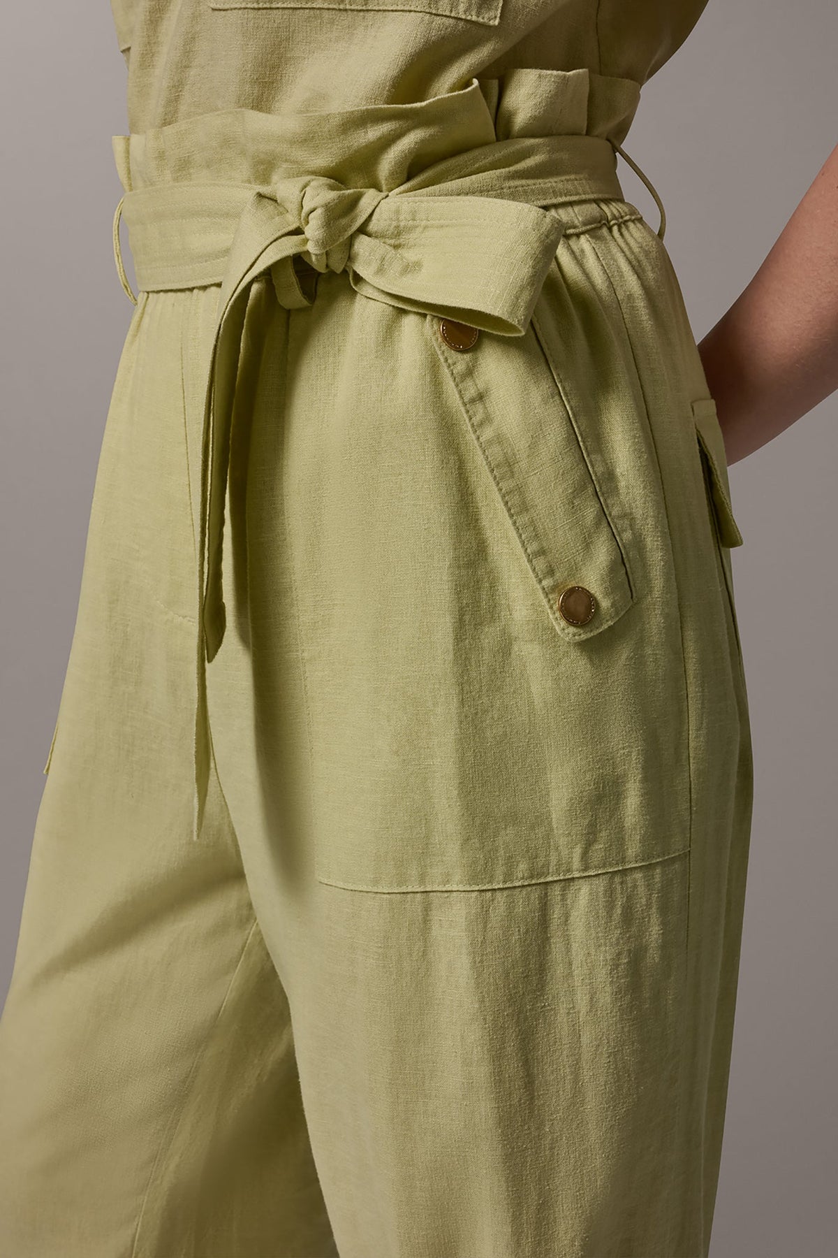 RELAXED PAPERBAG ANKLE PANT - Citrus