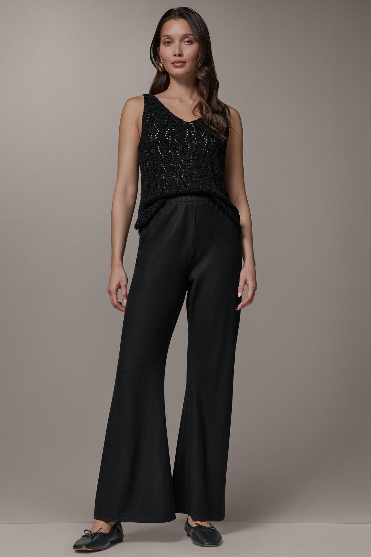 MID-RISE RELAXED ANKLE PANT - Black