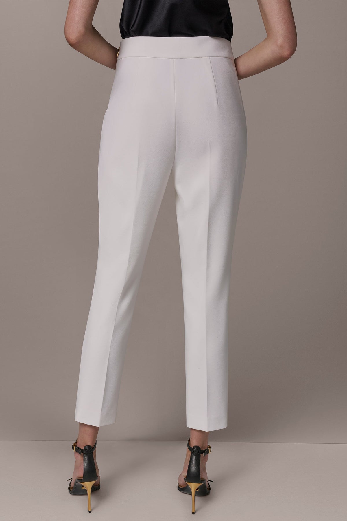 EXTRA HIGH-RISE STRAIGHT ANKLE PANT - Cream