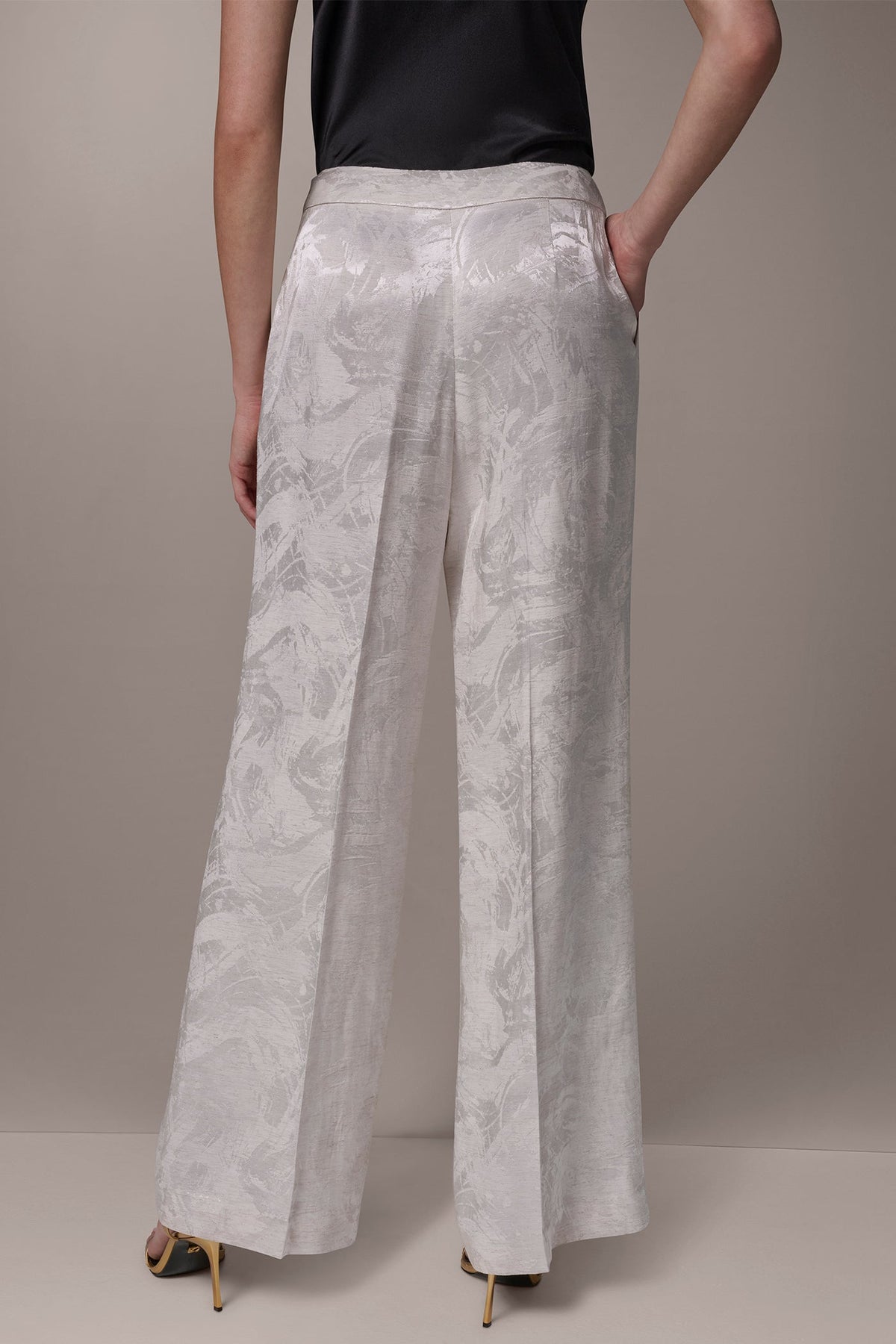 EXTRA HIGH-RISE WIDE-LEG SUIT PANT - Light Flax