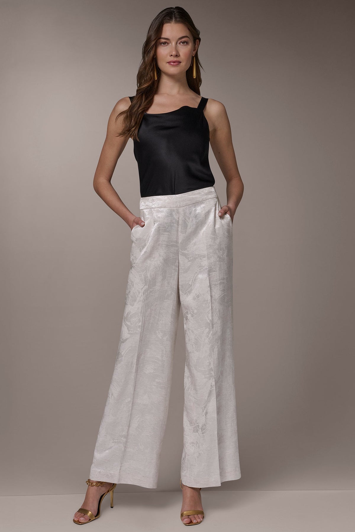 EXTRA HIGH-RISE WIDE-LEG SUIT PANT - Light Flax
