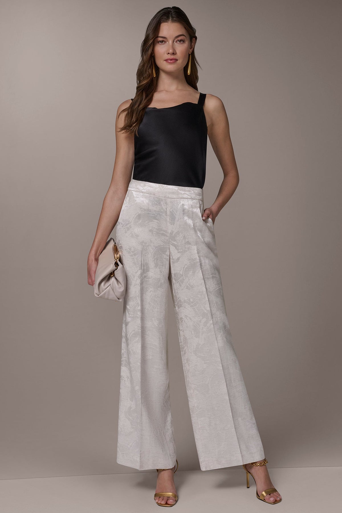 EXTRA HIGH-RISE WIDE-LEG SUIT PANT - Light Flax