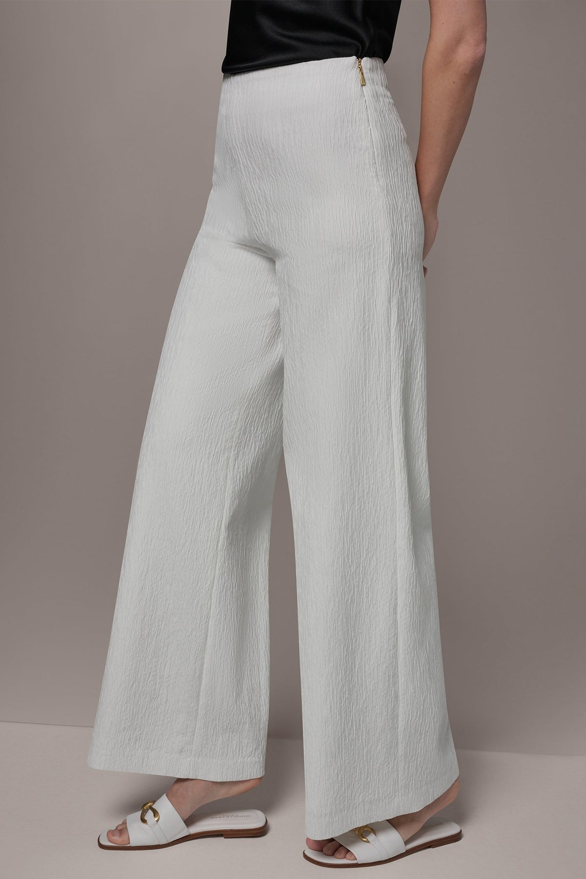 EXTRA HIGH-RISE WIDE-LEG SUIT PANT - Cream