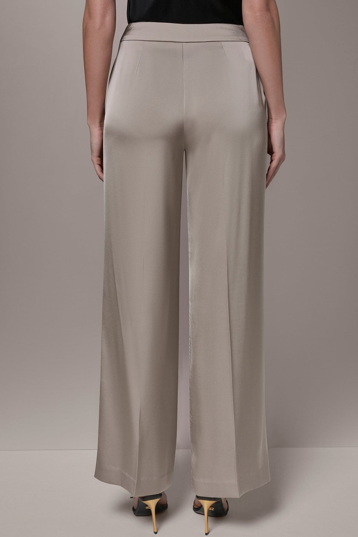 SATIN EXTRA HIGH-RISE WIDE-LEG SUIT PANT - Turin