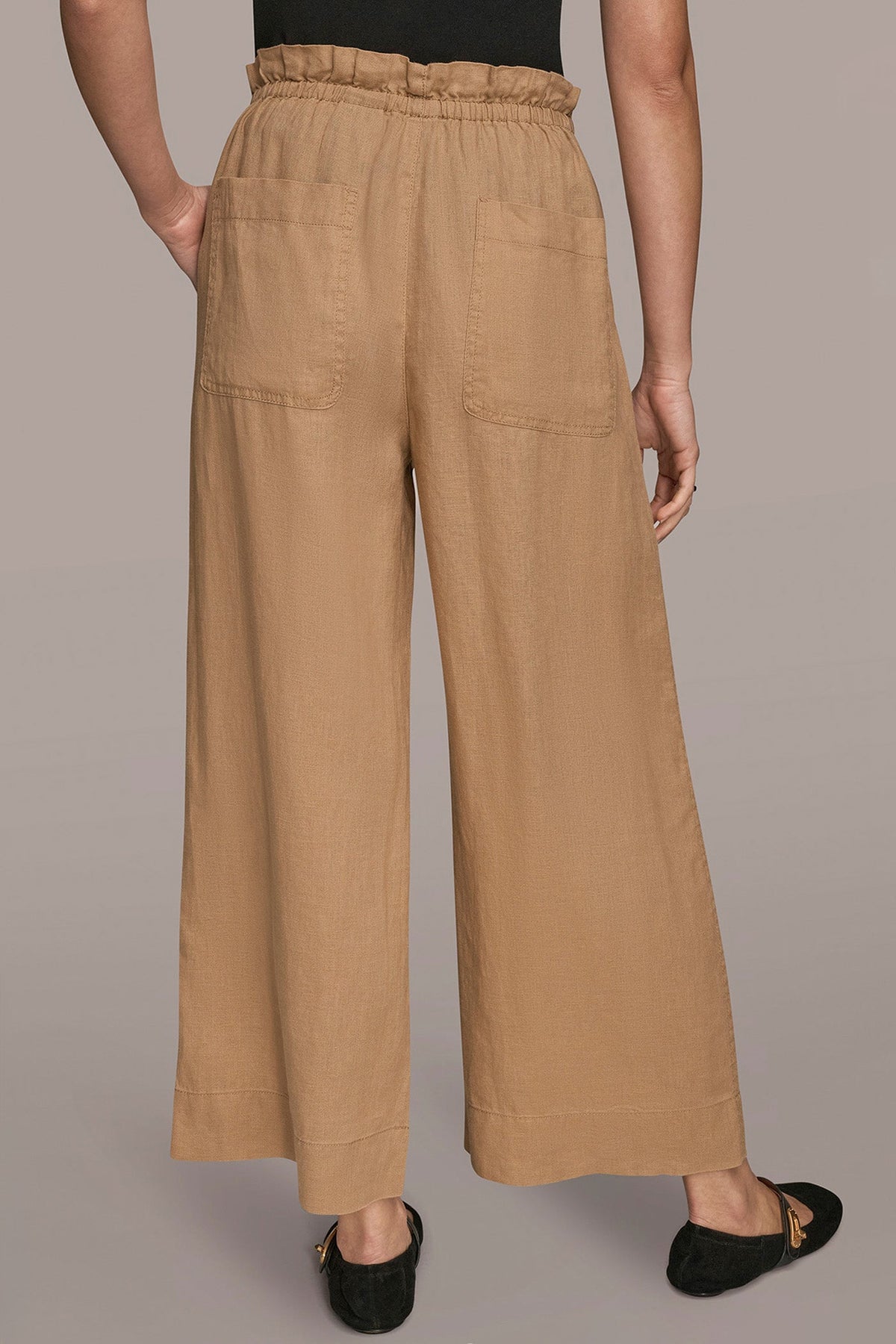HIGH-RISE PAPERBAG PANT - FAWN
