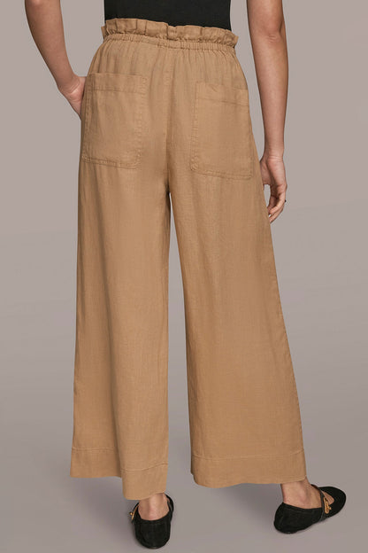 HIGH-RISE PAPERBAG PANT - FAWN