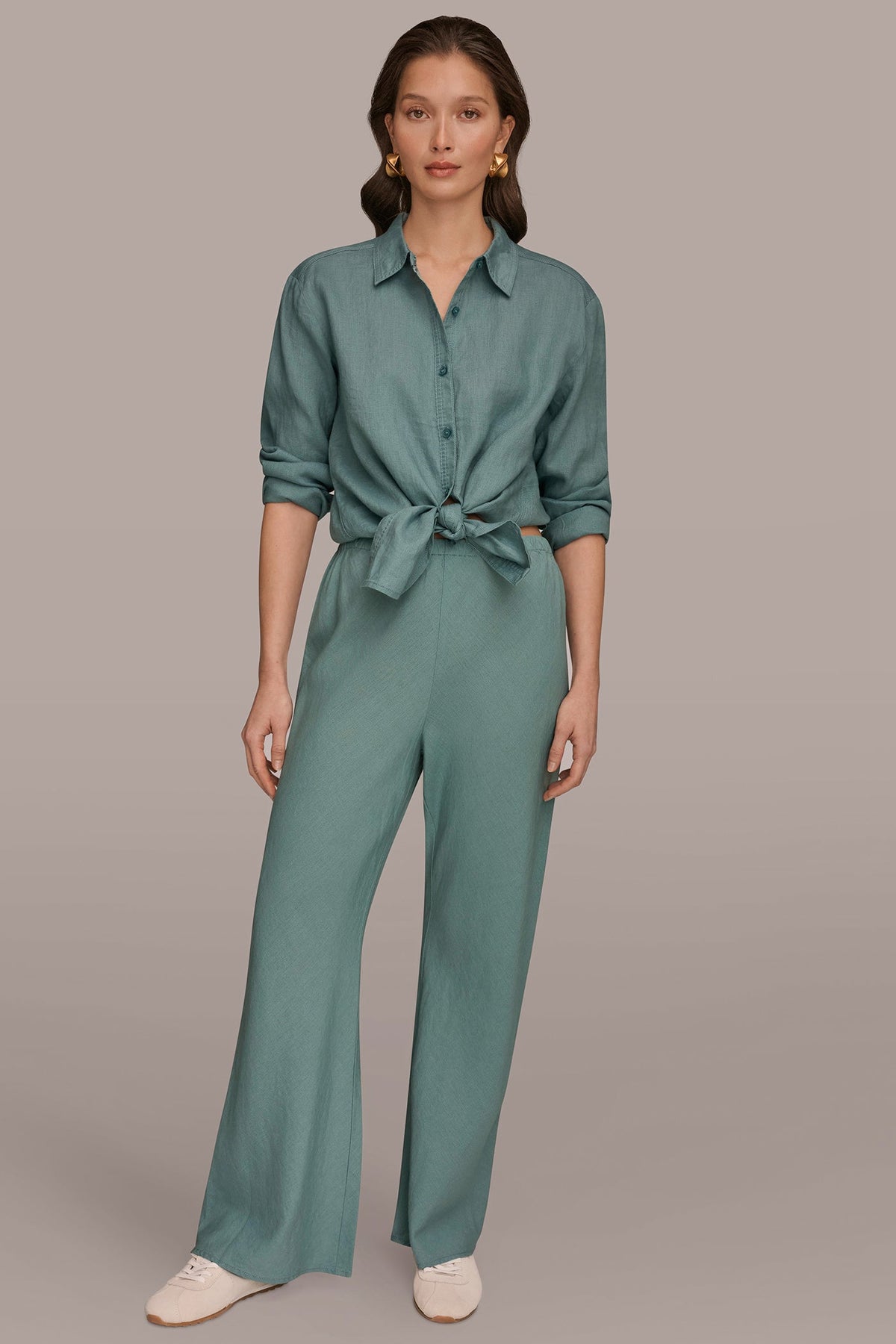 MID-RISE RELAXED ANKLE PANT - Waterlily