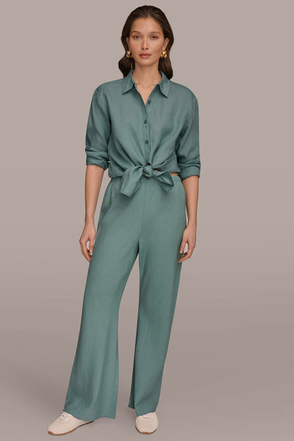 MID-RISE RELAXED ANKLE PANT - Waterlily
