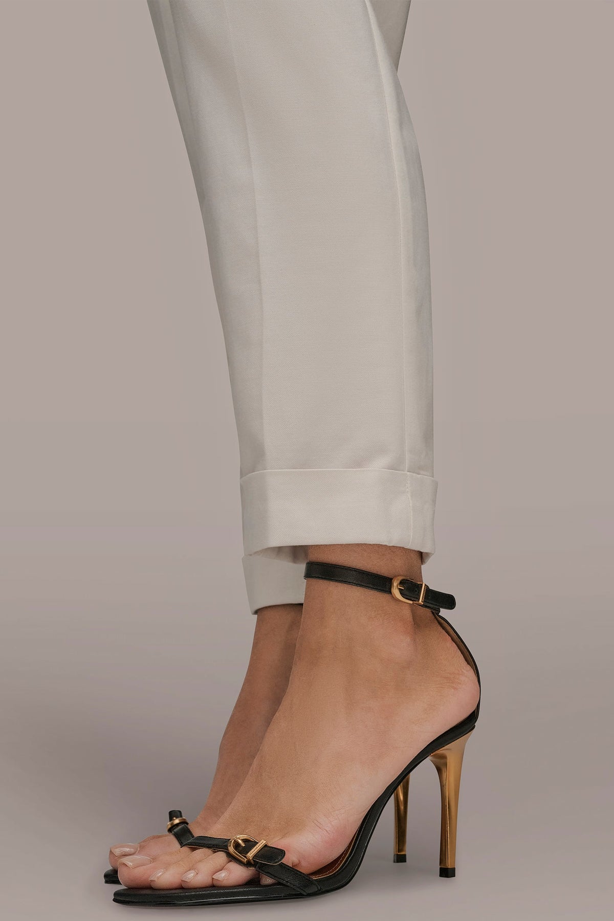 DRAWSTRING CUFFED PANT - CREAM