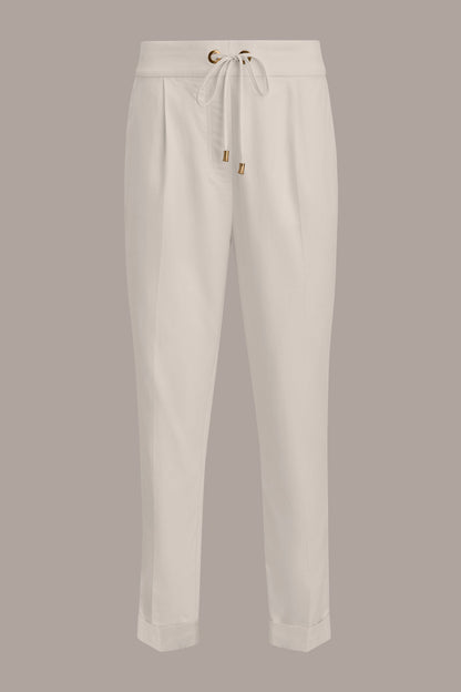DRAWSTRING CUFFED PANT - CREAM