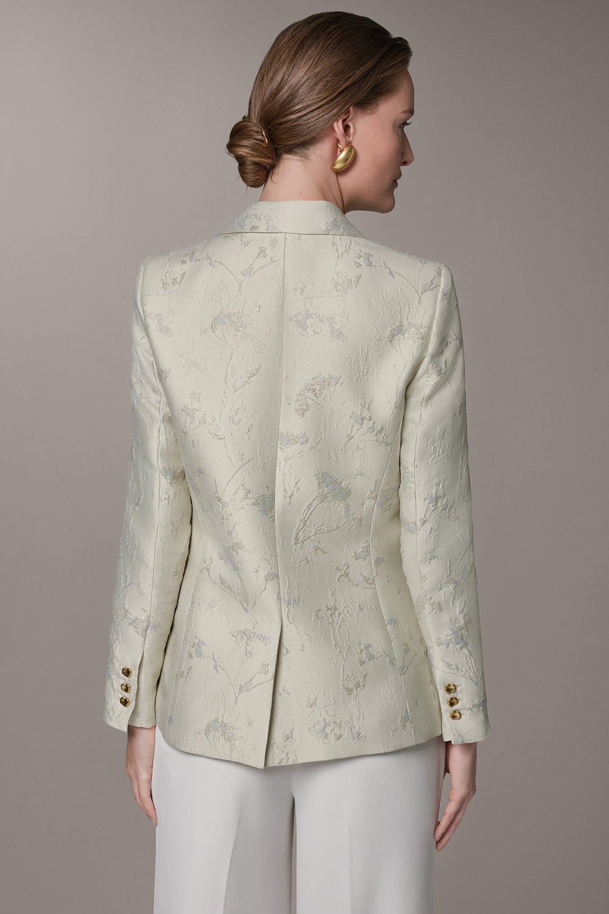 FLORAL SUIT BLAZER - Buttercream