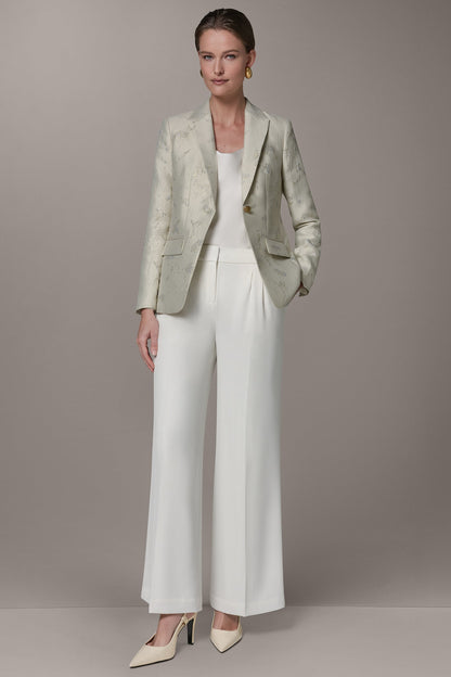 FLORAL SUIT BLAZER - Buttercream