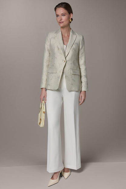 FLORAL SUIT BLAZER - Buttercream