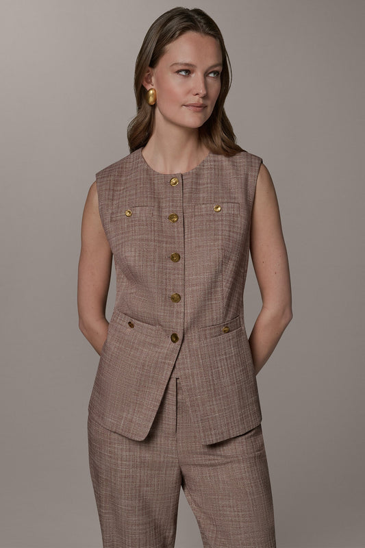 SLEEVELESS SUIT VEST - Sunbaked Multi
