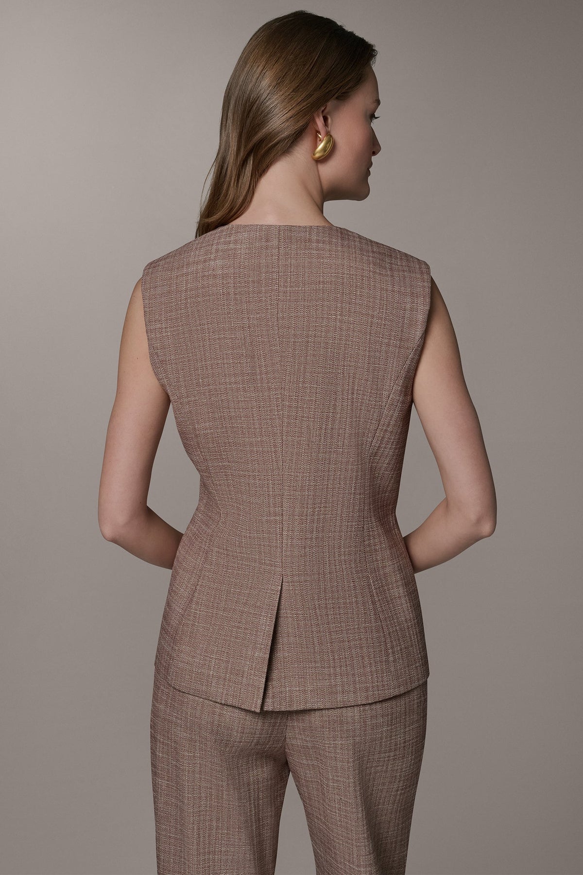 SLEEVELESS SUIT VEST - Sunbaked Multi