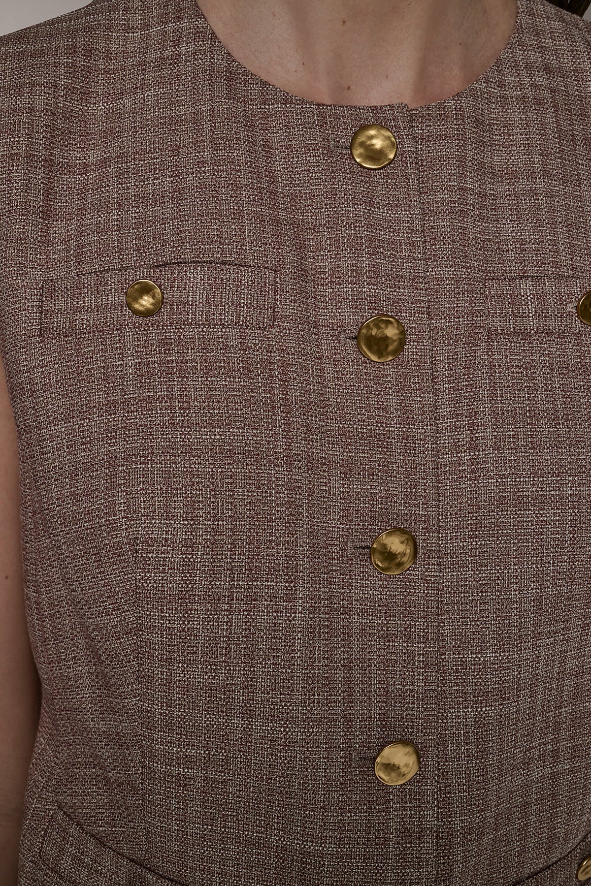 SLEEVELESS SUIT VEST - Sunbaked Multi