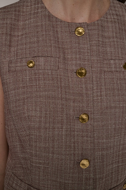 SLEEVELESS SUIT VEST - Sunbaked Multi