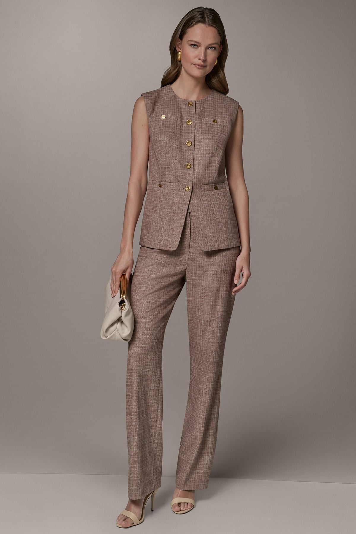 SLEEVELESS SUIT VEST - Sunbaked Multi