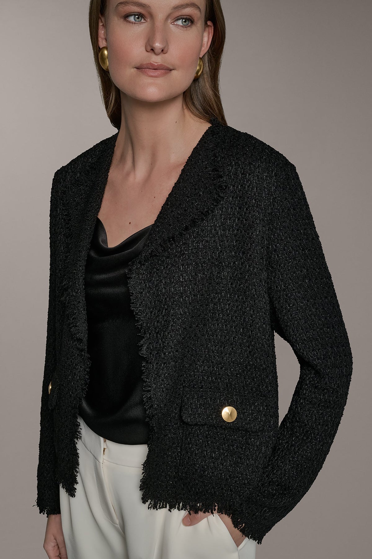 LONG SLEEVE SUIT JACKET - Black