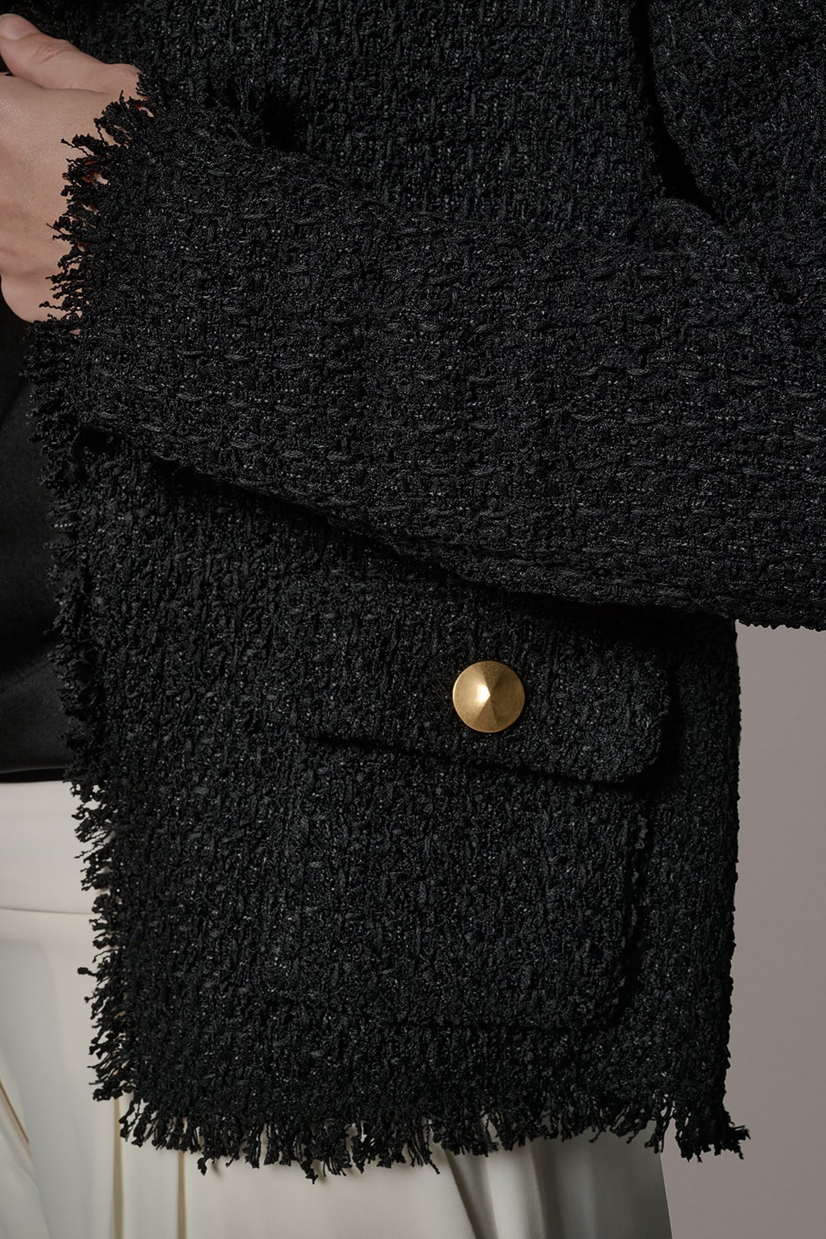 LONG SLEEVE SUIT JACKET - Black
