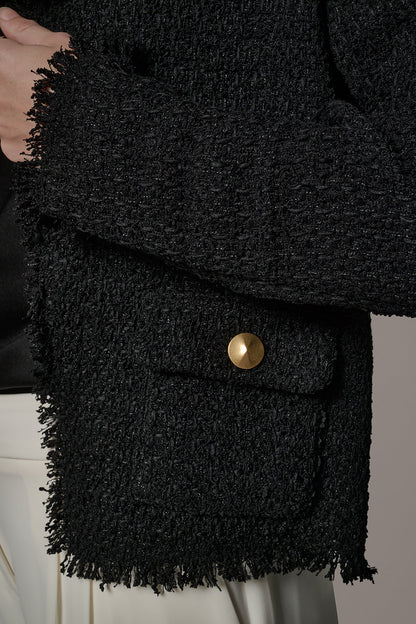 LONG SLEEVE SUIT JACKET - Black