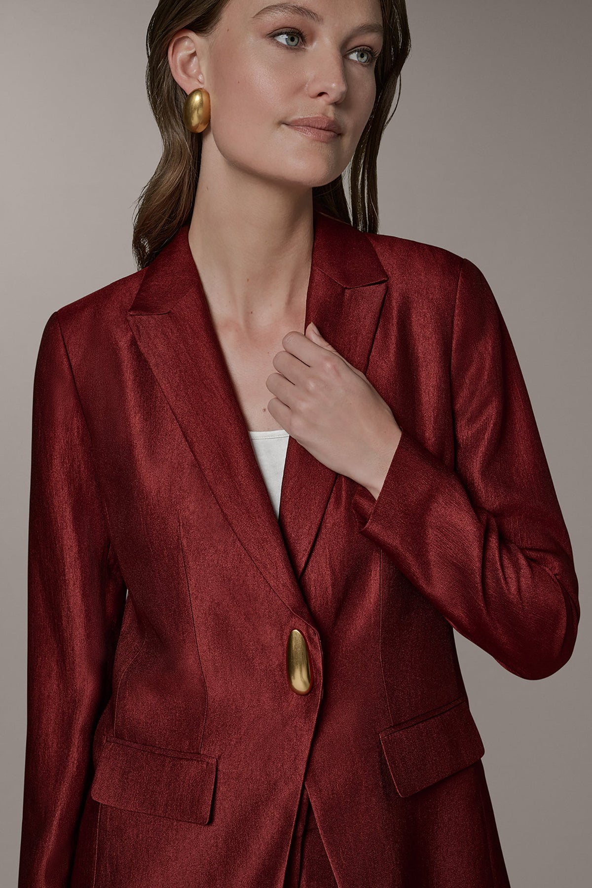 ONE-BUTTON JACKET - Sunbaked