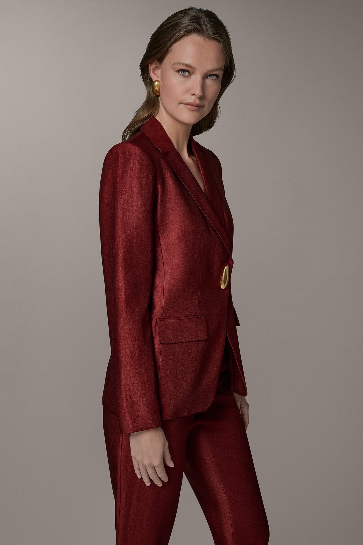 ONE-BUTTON JACKET - Sunbaked