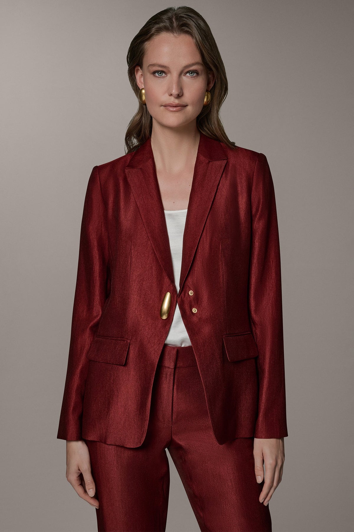 ONE-BUTTON JACKET - Sunbaked