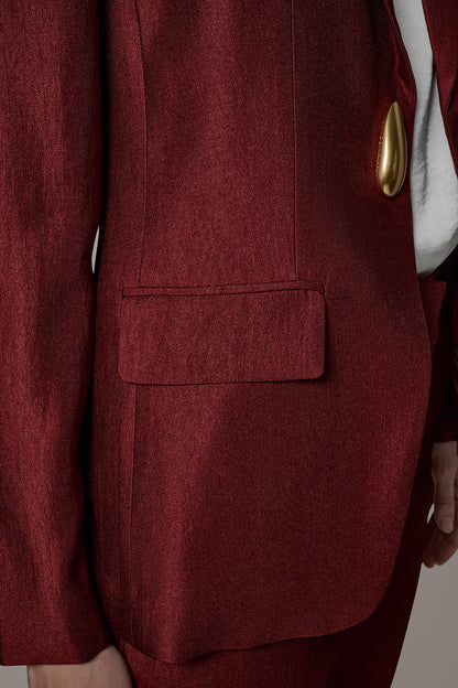 ONE-BUTTON JACKET - Sunbaked