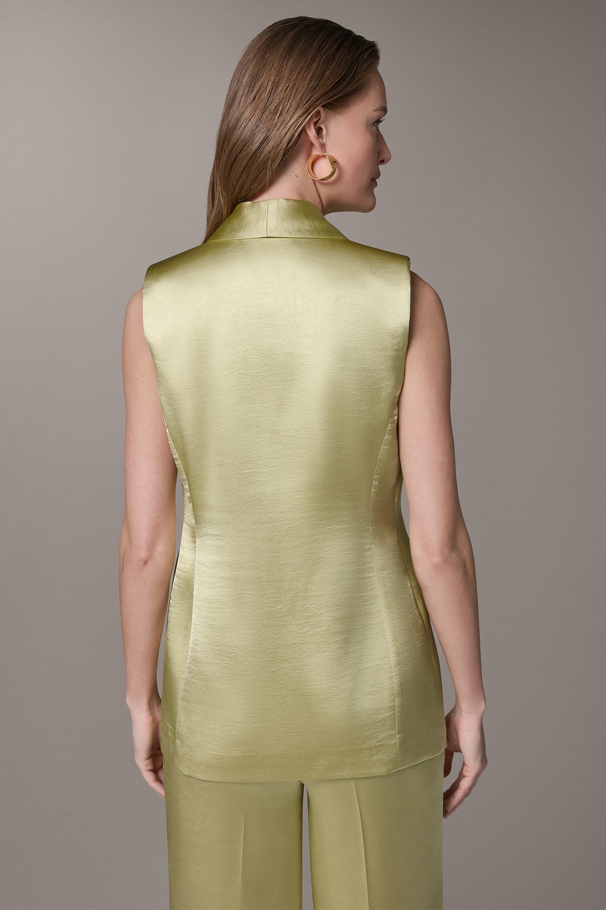 ONE BUTTON SUIT VEST - Citrus