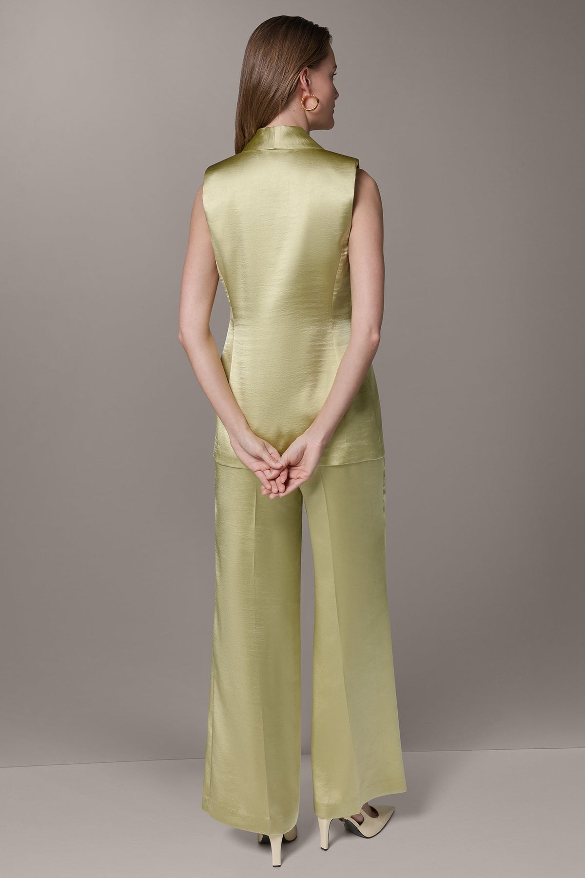 ONE BUTTON SUIT VEST - Citrus