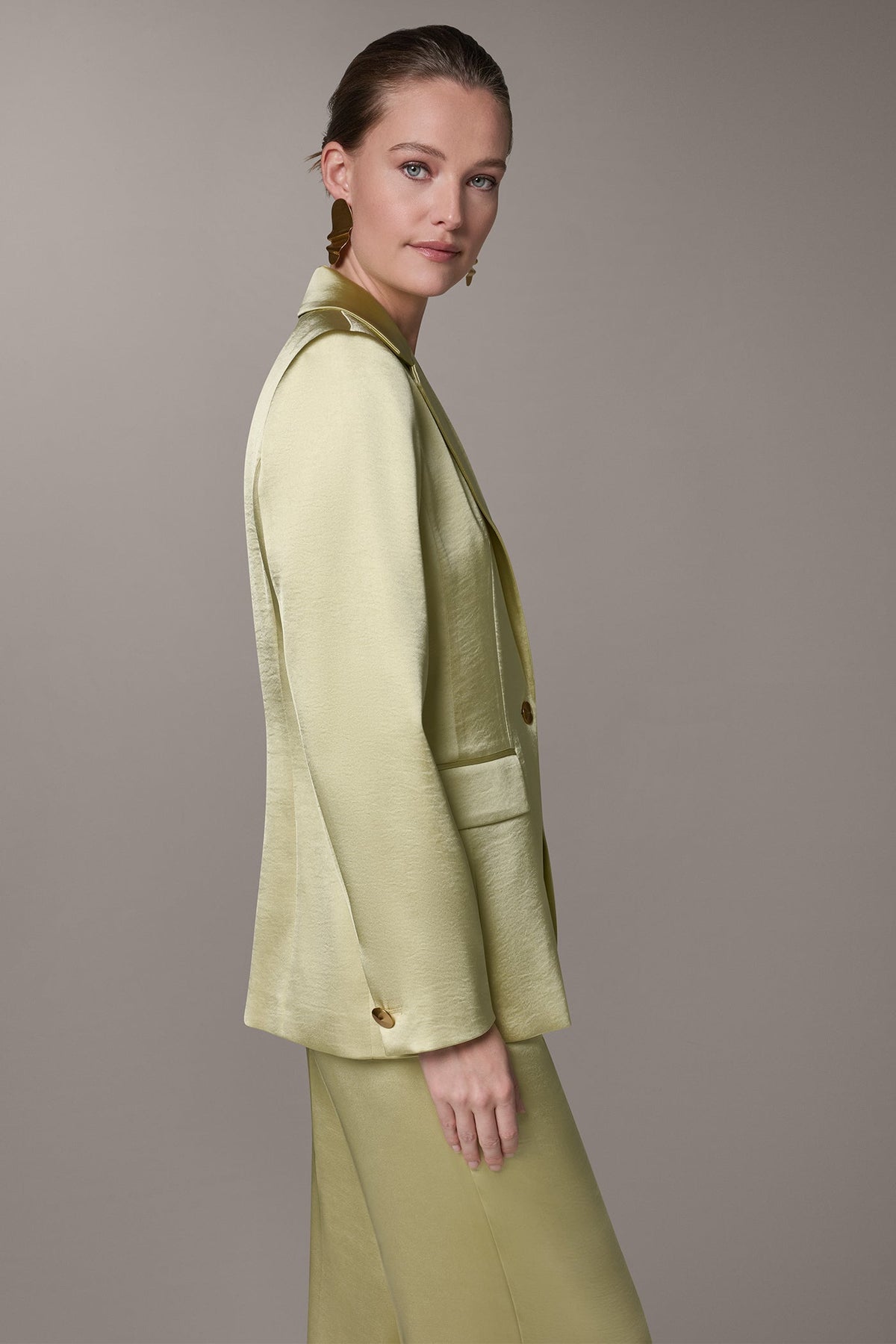 ONE BUTTON SUIT BLAZER - Citrus