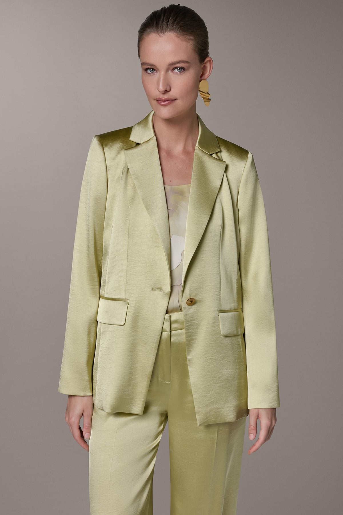 ONE BUTTON SUIT BLAZER - Citrus