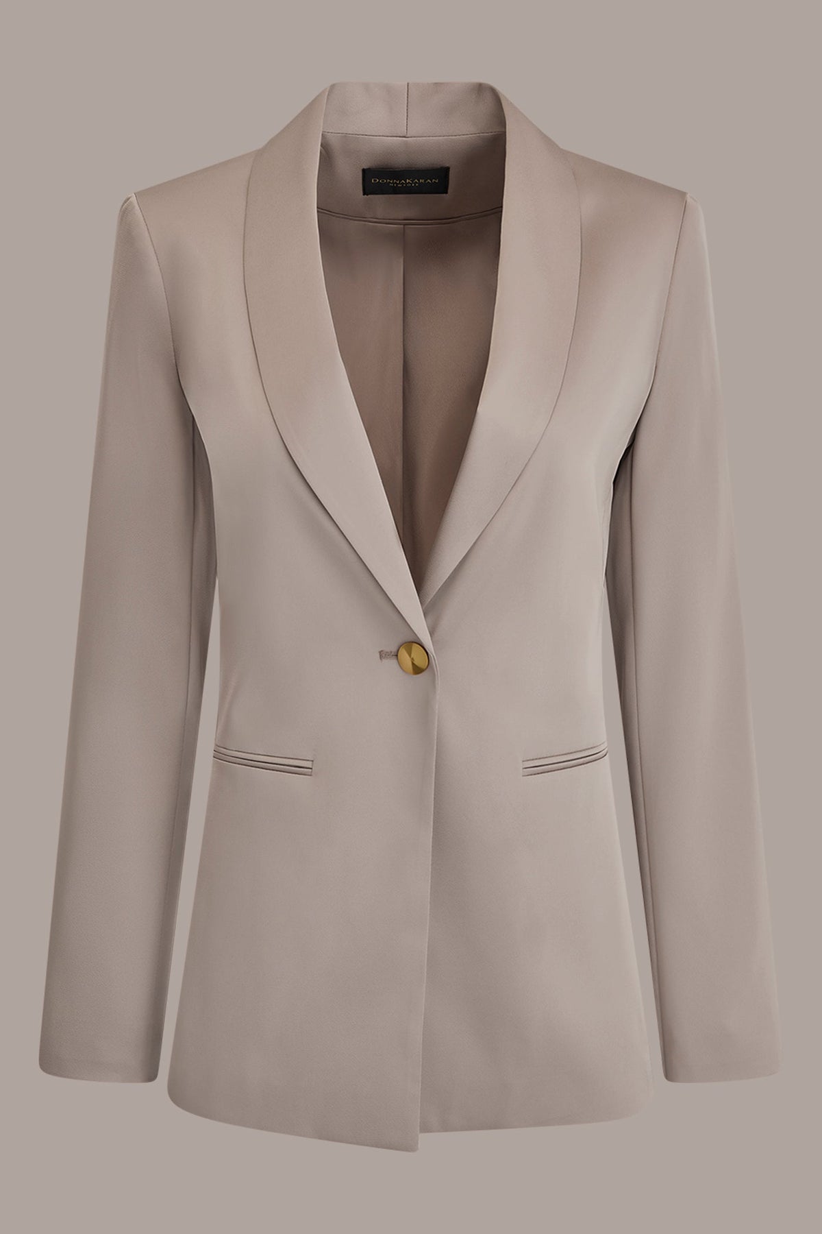 SATIN ONE-BUTTON SUIT BLAZER - Turin