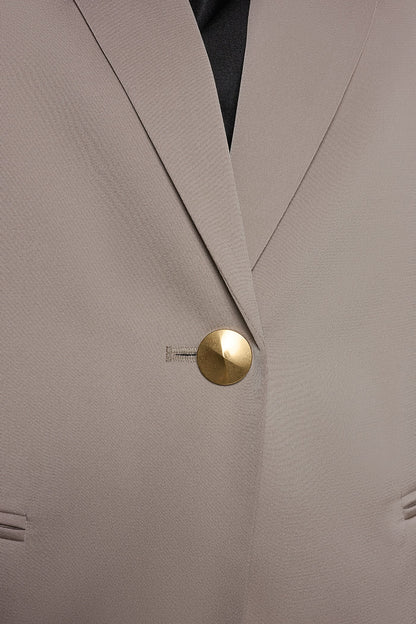 SATIN ONE-BUTTON SUIT BLAZER - Turin