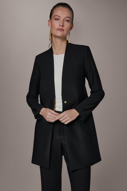 COLLARLESS TOPPER - Black