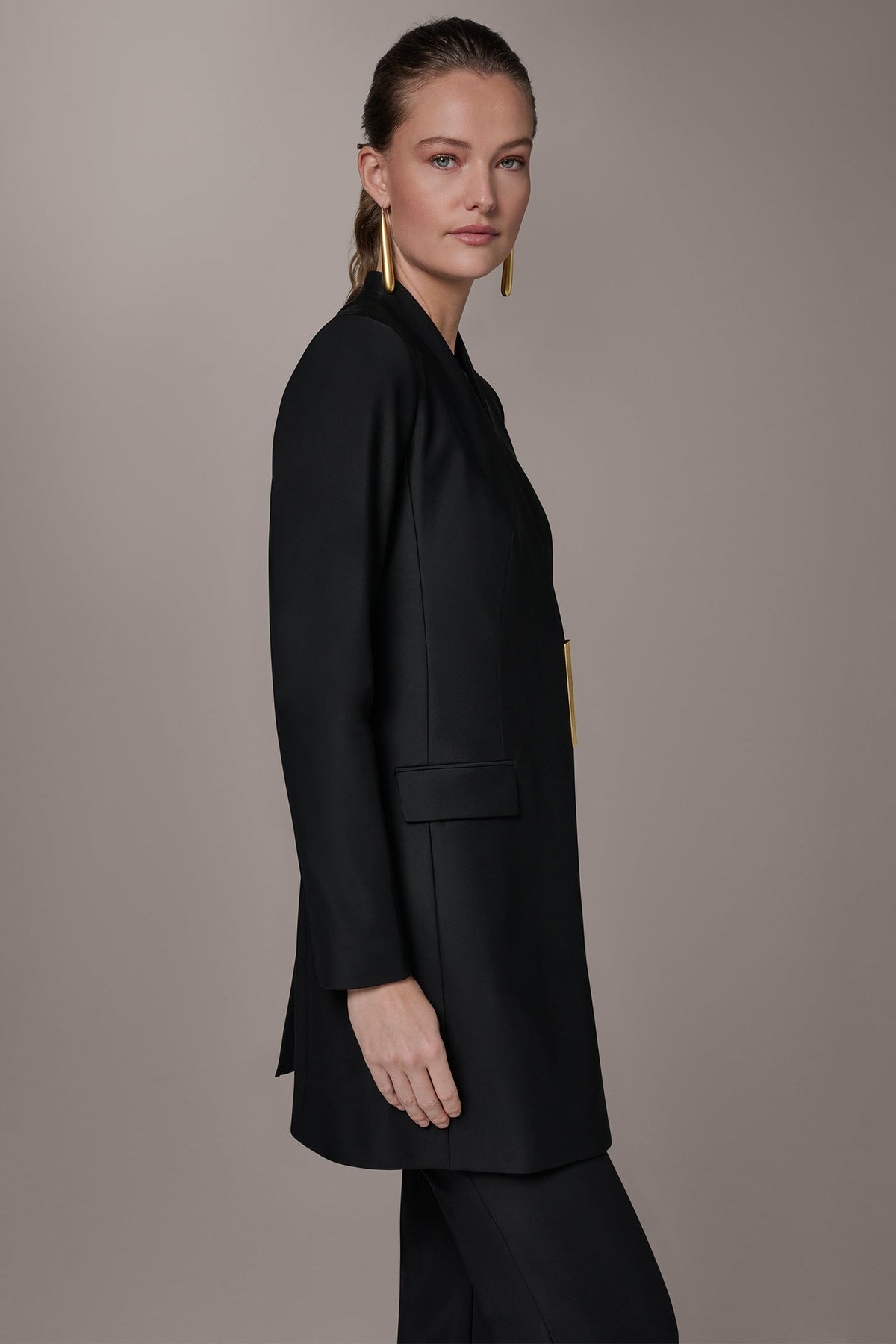 COLLARLESS TOPPER - Black