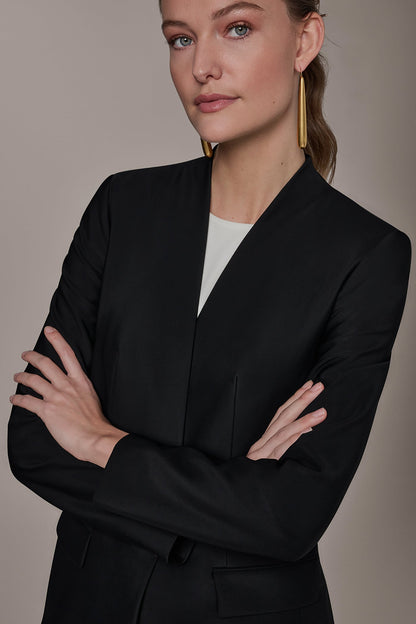 COLLARLESS TOPPER - Black