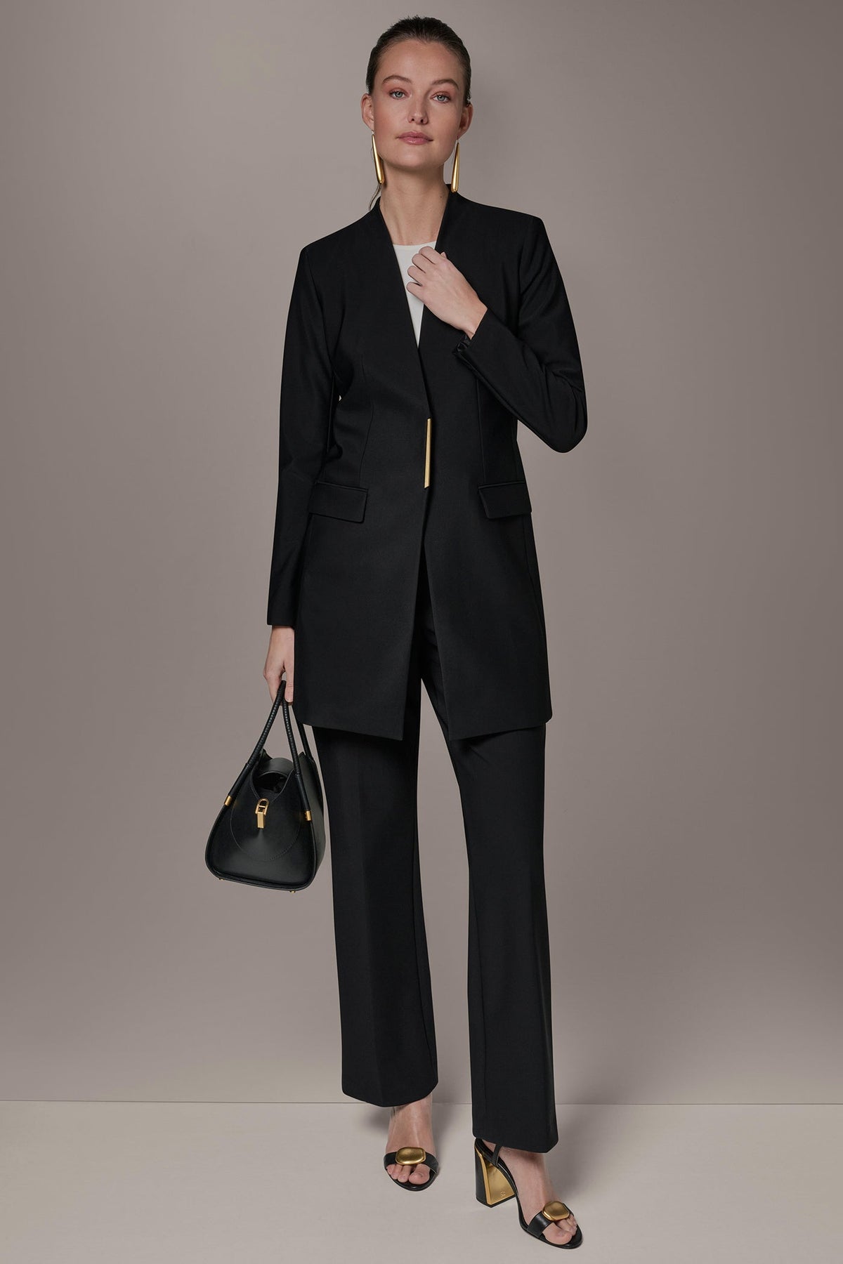 COLLARLESS TOPPER - Black