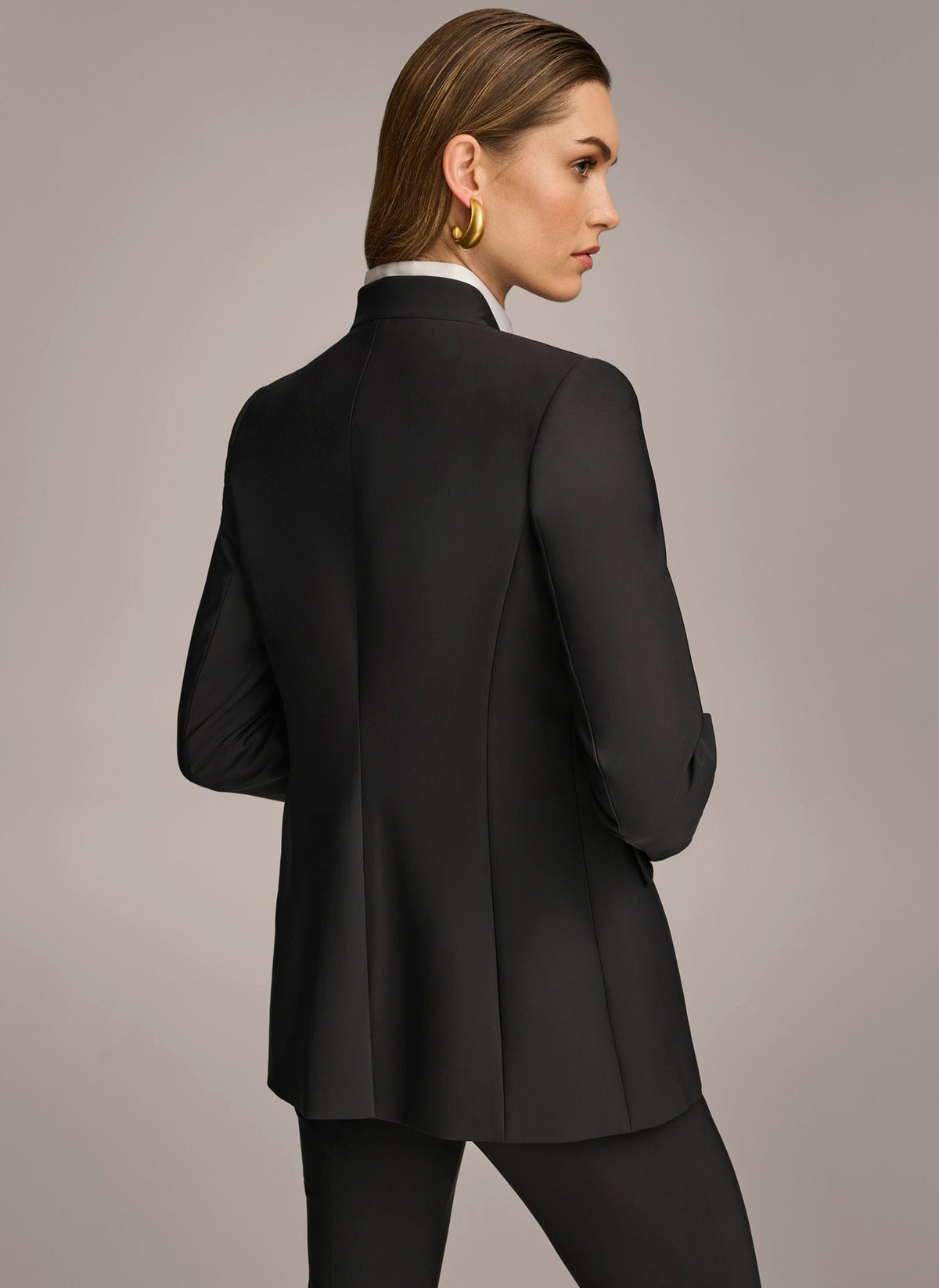 JACKET WITH BUTTON DETAILS ON SLEEVE - Black