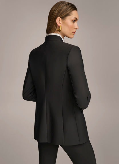 JACKET WITH BUTTON DETAILS ON SLEEVE - Black
