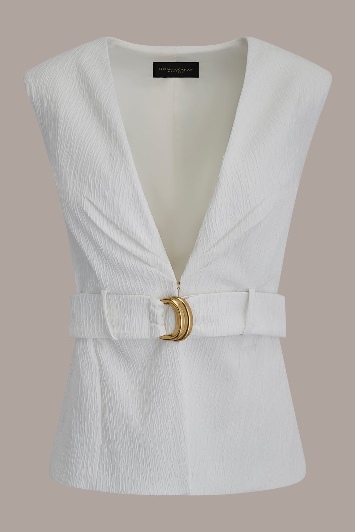 EXTENDED SHOULDER VEST - Cream