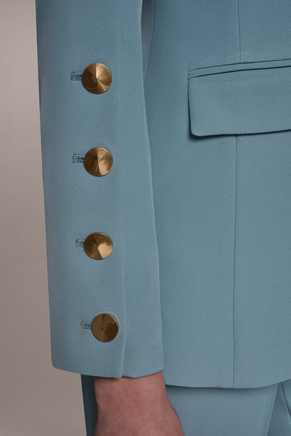 BUTTON SLEEVE SUIT BLAZER - Waterlily