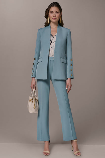 BUTTON SLEEVE SUIT BLAZER - Waterlily