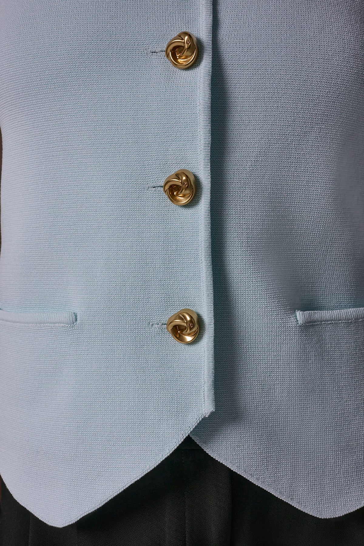CROPPED SWEATER SUIT VEST - Skylight