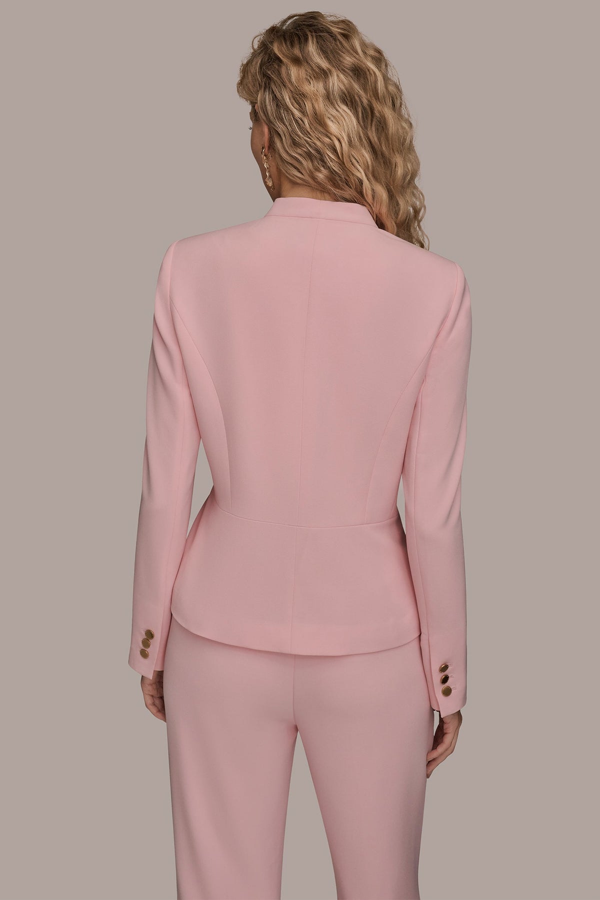 BAR-EMBELLISHED WRAP BLAZER - Pink