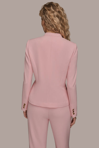 BAR-EMBELLISHED WRAP BLAZER - Pink